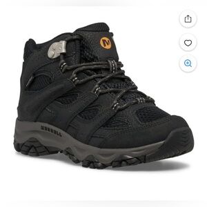 Merrell Moab waterproof leather snow hiking boots 4W (wide) Kids